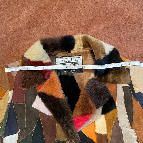 Vintage 1970’s Wilson’s Patchwork Sheep Jacket with Pelle Cuir Pencil Skirt - Picture 9 of 14